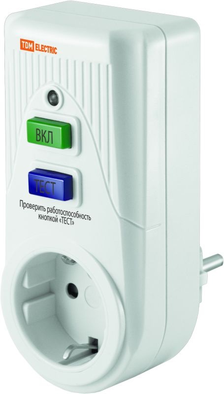Устройство защитного отключения УЗО-Р-IP40-16-30 (в розетку) 16А 30мА IP40 TDM