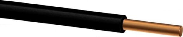 Провод DY 1* 1 (ПВ1) 300/500V (H05V-U) (только бухтами,100м) ЧЕРНЫЙ