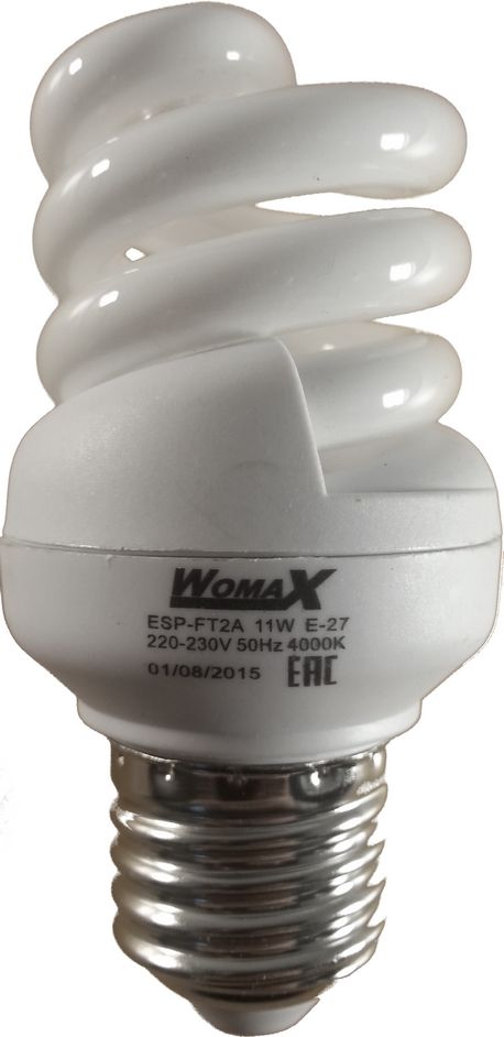 Лампа ESP-FT2A  11W (E-27) 4000K Womax (100шт.) уценка, гарантия не действует