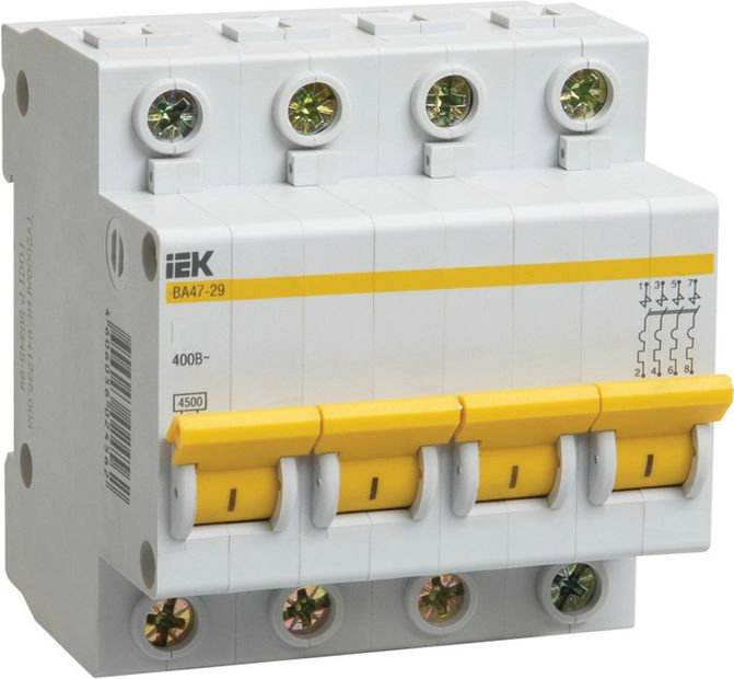 Автоматический выключатель ВА47-29 C25/4 4,5кА IEK