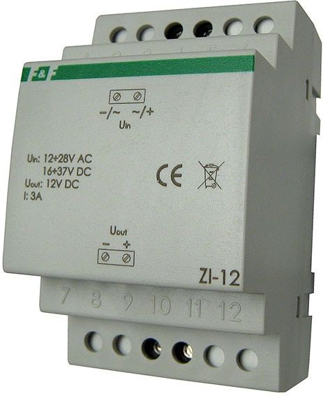 Стабилизатор напряжения ZI-12 12v F–F (3А, вх:12-28в, AC/16-37В, DC; вых:12в, DC)