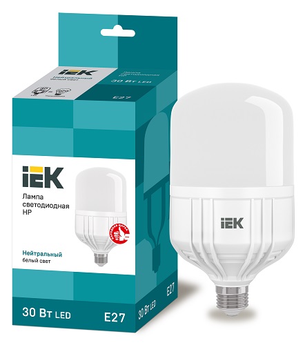 Лампа LED-HP 30Вт 230В 4000К E27, 2700Lm  IEK