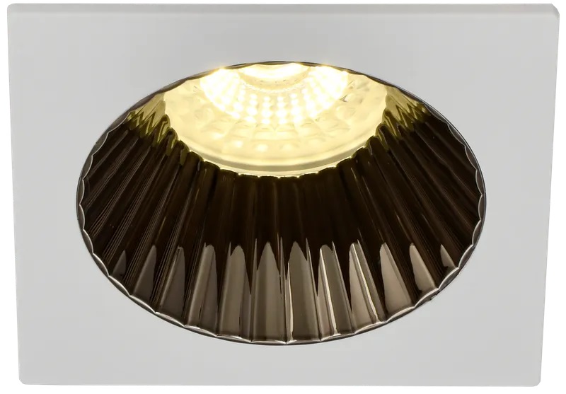 Светильник 4110 встраиваемый поворотный под лампу GU10 белый/шоколад пластик IEK