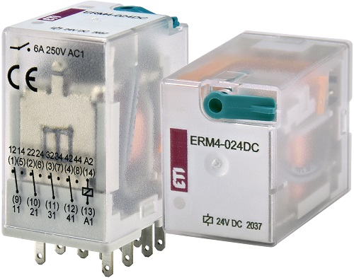 Реле ERM4-024DC 6А, 4CO