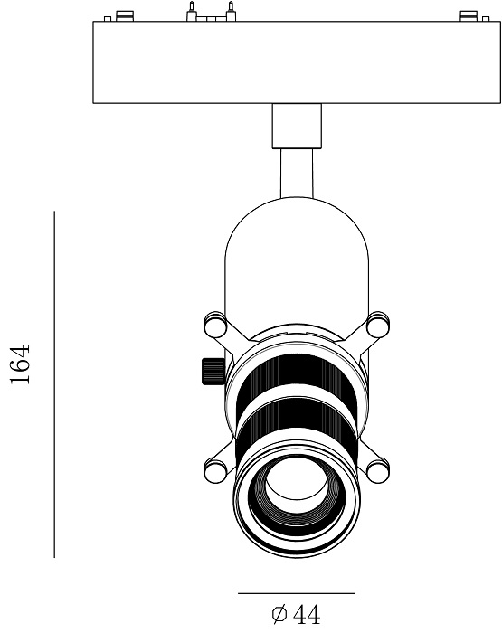 Светильник-спот музейный системы SLIM, 10Вт, 48В, черный, SL-SLIM-MSBL-10-CCT