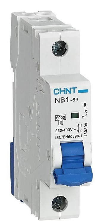 Автоматический выключатель NB1-63 C4/1 6кА CHINT