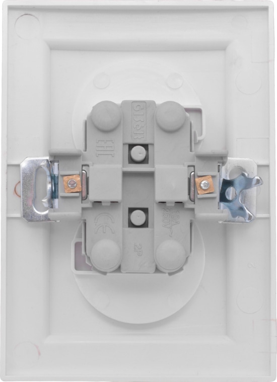 Розетка СП 2-я б/з с защ. шторками 10А 230В белая Basic Минск