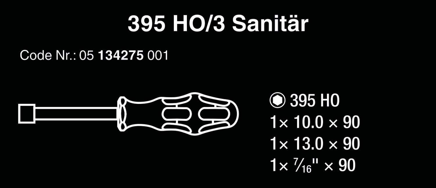 395 HO/3 Набор отверток, сантехнический
