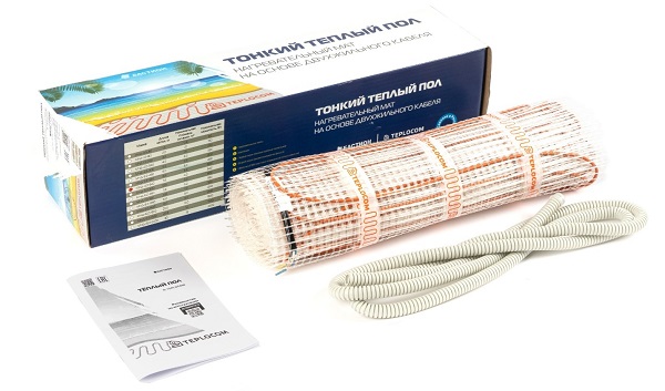 Нагревательный мат TEPLOCOM МНД-3,0 - 480 ВТ (3м2, 160вт/м2)