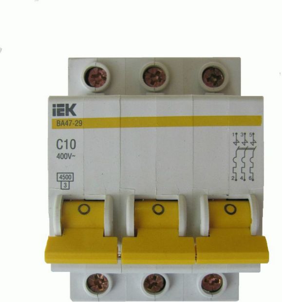 Автоматический выключатель ВА47-29 C10/3 4,5кА IEK