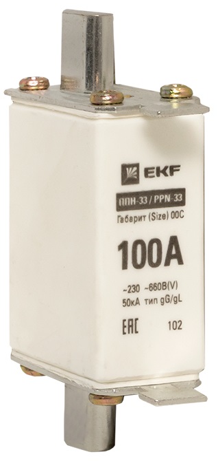 Вставка плавкая ППН-33 100/100А габарит 00С EKF