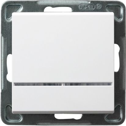 Выключатель LP-1RS/m/00 1068 1 кл. с подсветкой (без рамки)