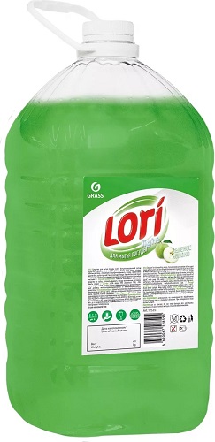 Средство для мытья посуды LORI light (зеленое яблоко) (5л)