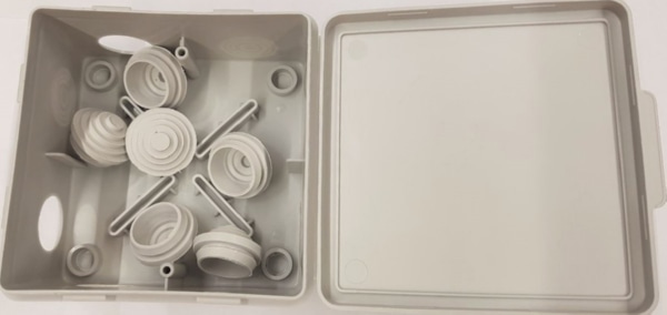 Коробка распреД. о/п 100х100х50 IP54 СЕРАЯ 8 сальников TDM (60)