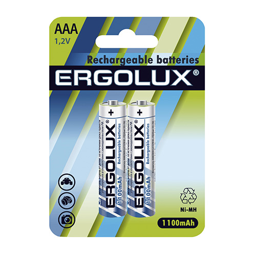 Аккумулятор Ergolux  R3 1100 mAh Ni-Mh BL-2 (1.2В)