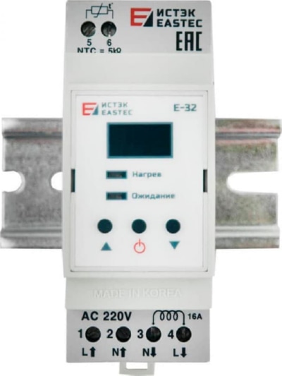 Терморегулятор EASTEC E-32 DIN (на DIN рейку. 3,5 кВт)