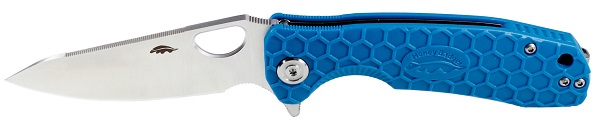 Нож Honey Badger Leaf L (HB1291) с голубой рукоятью