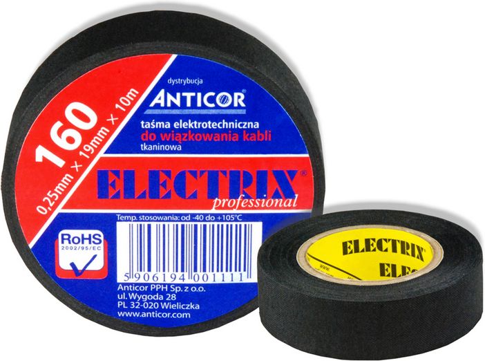 Изолента ELECTRIX 160  ХБ  (0.25mm* 19mm*10m)