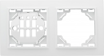 Рамка 2-местная горизонтальная белая Basic Минск