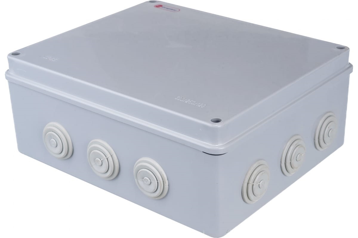Коробка распред. о/п 300х250х120 IP65 СЕРАЯ 12 сальников JBS300 Ecoplast (10)