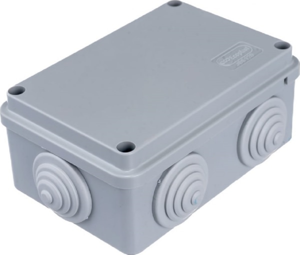Коробка распред. о/п 120х80х50 IP55 СЕРАЯ 6 сальников JBS120 Ecoplast (100)