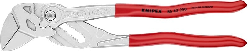 Клещи переставные-гаечный ключ c ручками под углом 15°, 250 мм, KNIPEX 86 43 250