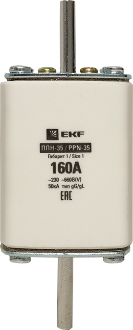 Вставка плавкая ППН-35 250/160А 660В габарит 1 EKF