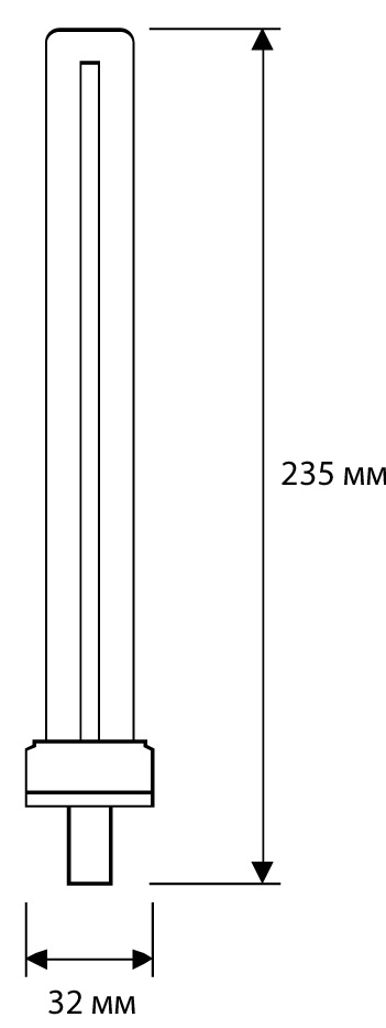 Лампа люминесцентная LH11-U G23 4200К 11Вт 660Лм 235мм Camelion