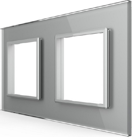 Рамка 2-я, цвет серый, стекло