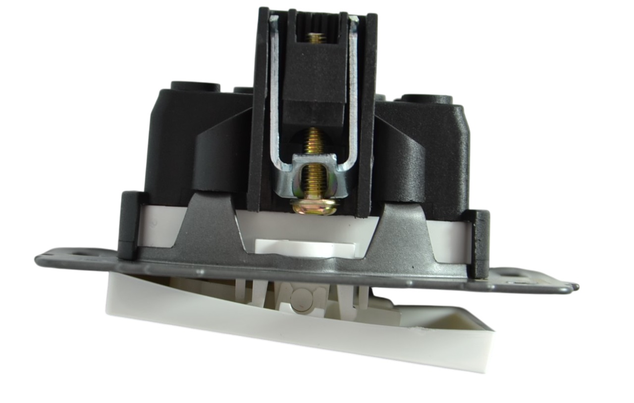 Выключатель перекрёстный 1-кл. белый A-007W "Aura" AWSproducts