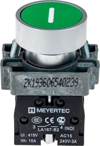 Кнопка MTB2-BAZ11331 зел. I, 1нз, IP65, Meyertec