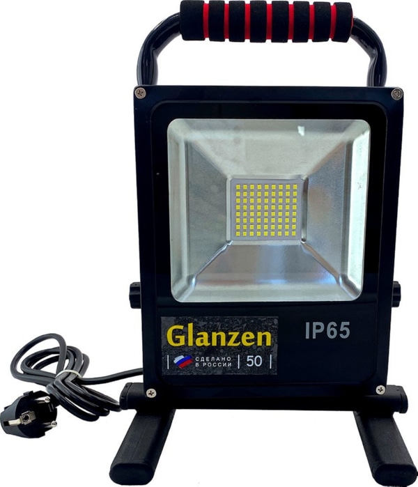 Светодиодный прожектор переносной GLANZEN FAD-0016-50 (50Вт, 6000К, SIP)