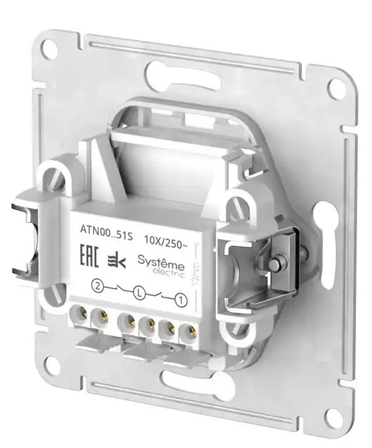 Выключатель 2-кл. Карбон AtlasDesign SE (б.к.)