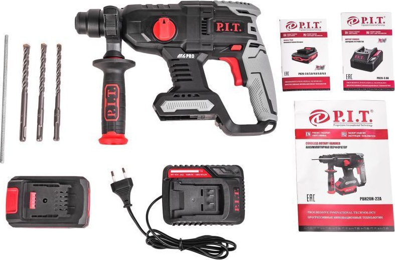 Перфоратор аккум. 20V PBH20H-22A/1 (SDS+,1.5Дж, 2 реж,1x4Ач) P.I.T