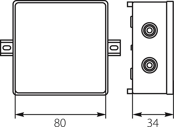 Коробка распред. о/п 80х80х34 IP44 БЕЛАЯ PIN 80/B ELEKTROPLAST