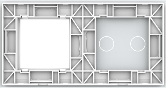 Панель для сенсорного выключателя и розетки (2+Р) Белый Livolo