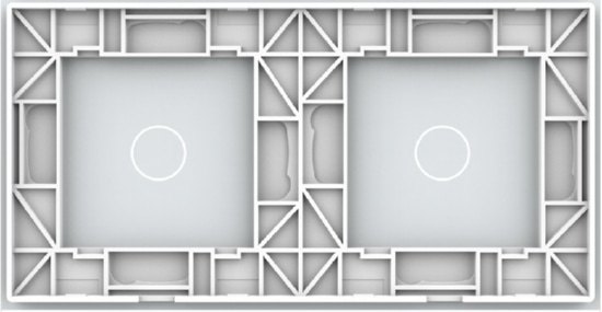 Панель для двух сенсорных выключателей Livolo, 2 клавиши (1+1), цвет белый, стекло
