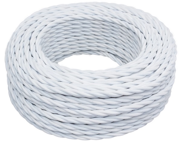 Провод витой 2х1,5 RF Белый матовый кратно (50м/10м)
