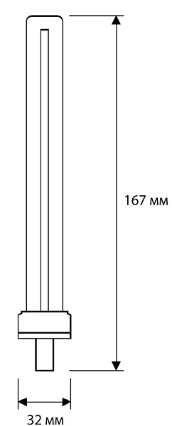 Лампа люминесцентная LH11-U G23 4200К 9Вт 540Лм 167мм Camelion