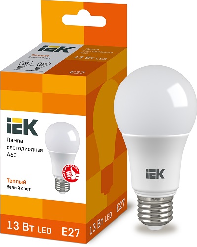 Распродажа_Лампа LED-A60 eco 13Вт 230В 3000К E27 1170Lm IEK