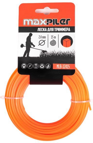 Леска для триммера 2.4MM*15M, DUAL-CUT (MLTD-12415)