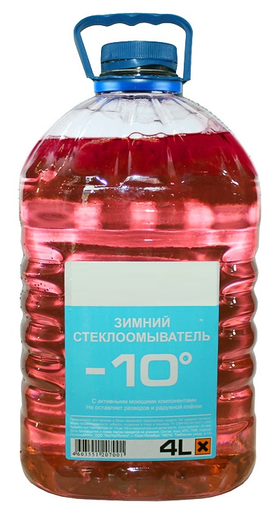 Жидкость (Вишня) в бачок омывателя зимняя (-10°С 4л, ПЭТ)