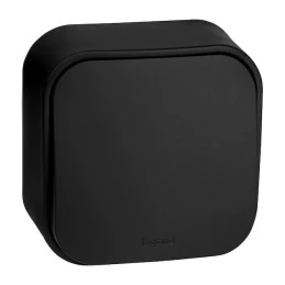 Выключатель ОУ проходной 1-кл. Черный Quteo LEGRAND