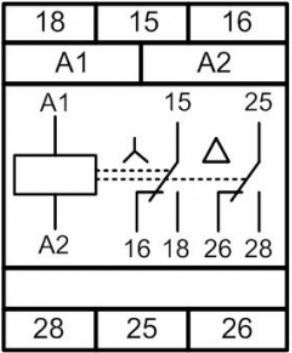 Реле звезда-треугольник РВП-3 AC230В 2пер., 16А Меандр