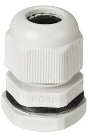 Кабельный ввод PG-11 диаметр проводника 5-10мм IP68-белый