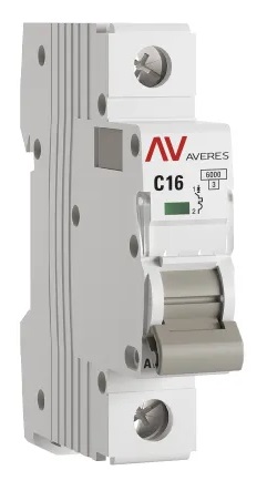 Автоматический выключатель AV-6 C16/1 6кА  AVERES EKF