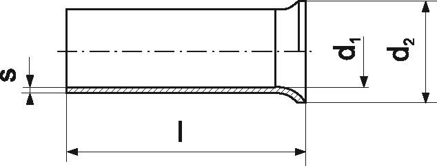 Кабельный наконечник TA  16-15 (упак.-100шт.)