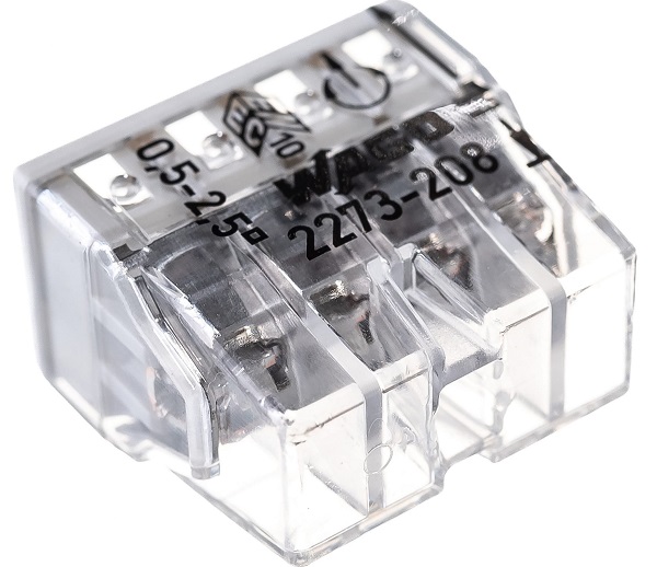 Клемма 8 отверстий 0,5-2,5 (уп. -  6 шт.) (СМК 2273-208) (DORI), уп