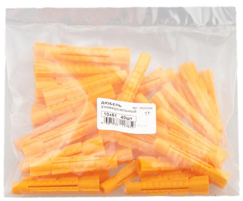 Дюбель трехраспорный 10*61 (40 шт.) (Стройбат), уп