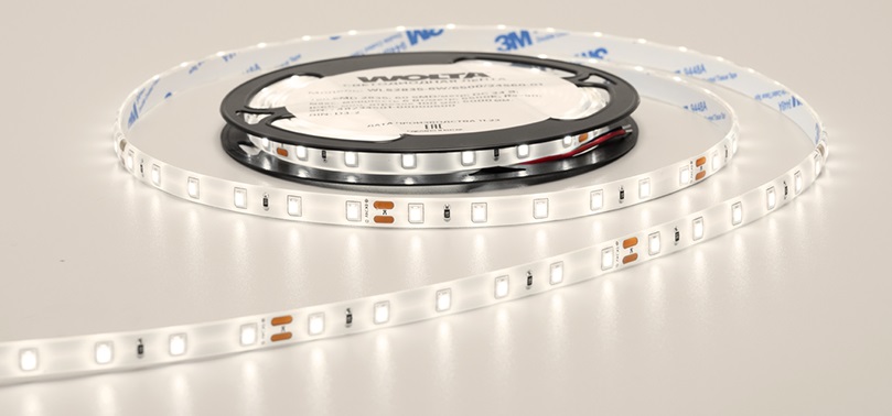 Лента LED SMD2835 6Вт 3000К 24В IP65 800лм/м 60led/м 8мм (уп.5м) WOLTA